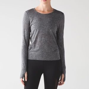 Lululemon Long Sleeve Heathered Dark Grey